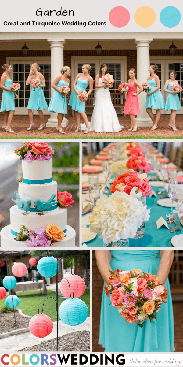 Colors Wedding  Best 8 Coral and Turquoise Wedding Color Ideas