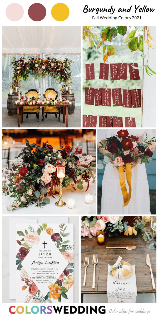 Colors Wedding | Top 8 Fall Wedding Color Combos for 2021