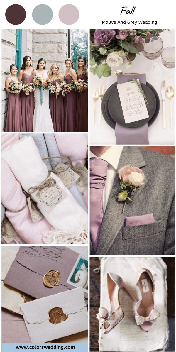 Colors Wedding  Best 8 Mauve and Grey Wedding Color Ideas