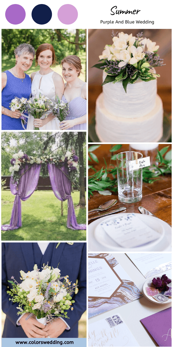 purple and blue wedding summer