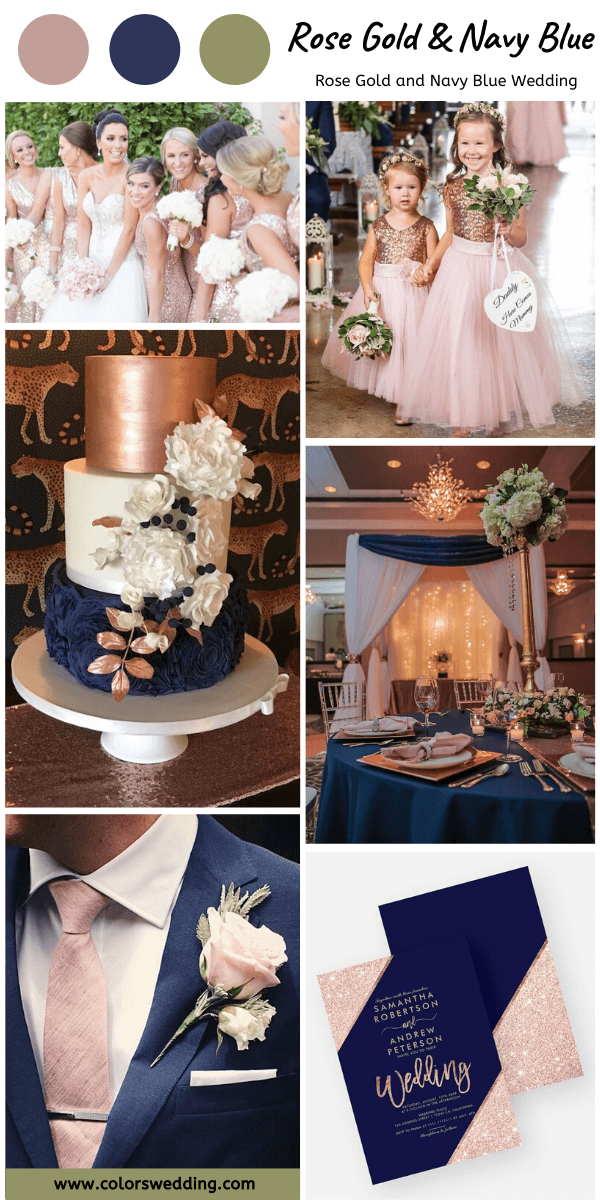 rose gold and tiffany blue wedding