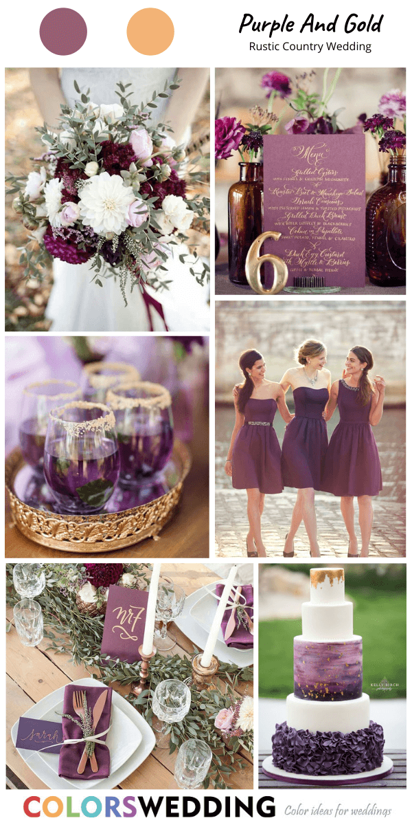 Colors Wedding | Top 8 Rustic Country Wedding Color Combos