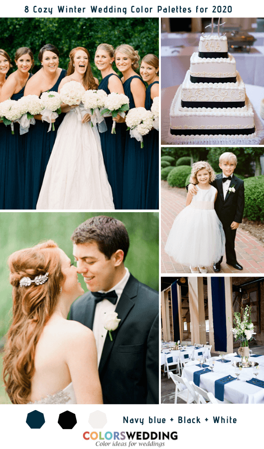 Colors Wedding  8 Cozy Winter Wedding Color Palettes for 2020