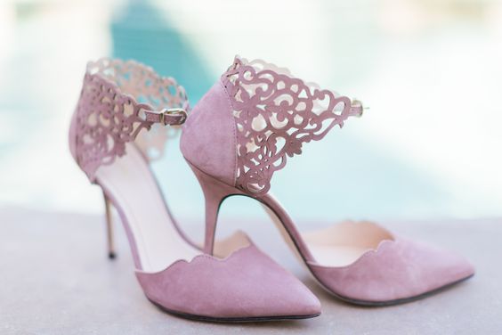 mauve wedding shoes