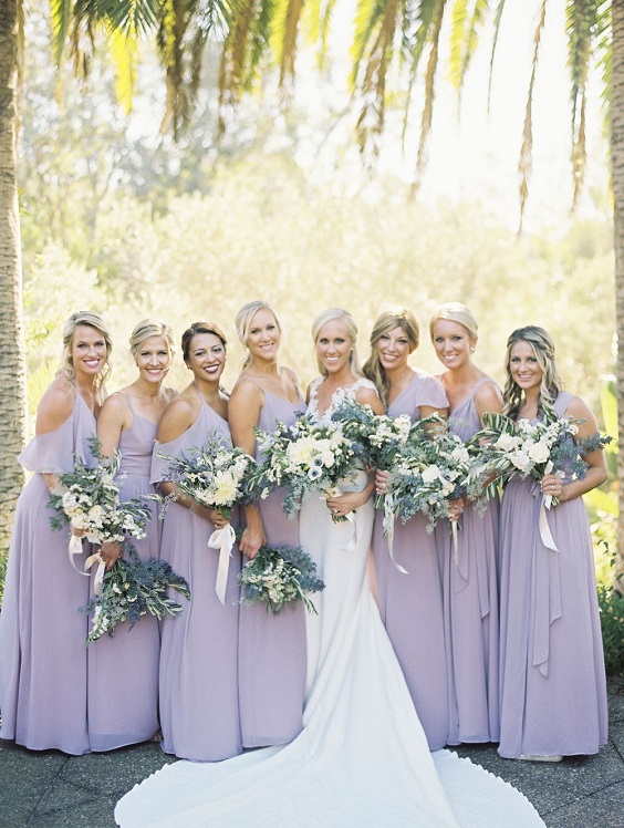 lavender wedding bridesmaid dress